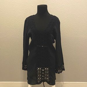 Venus Black Bathing Suit Coverup size M